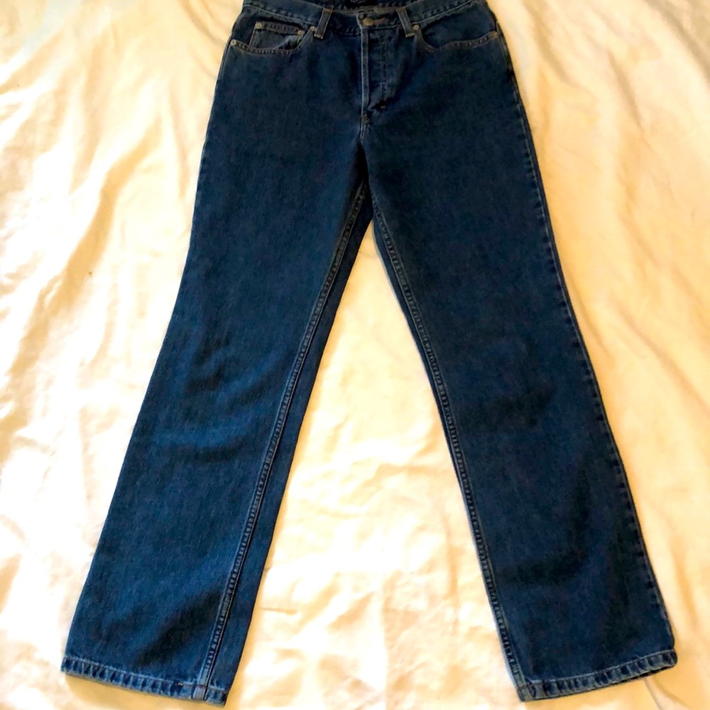 Ann Taylor Button Boot Cut Jeans